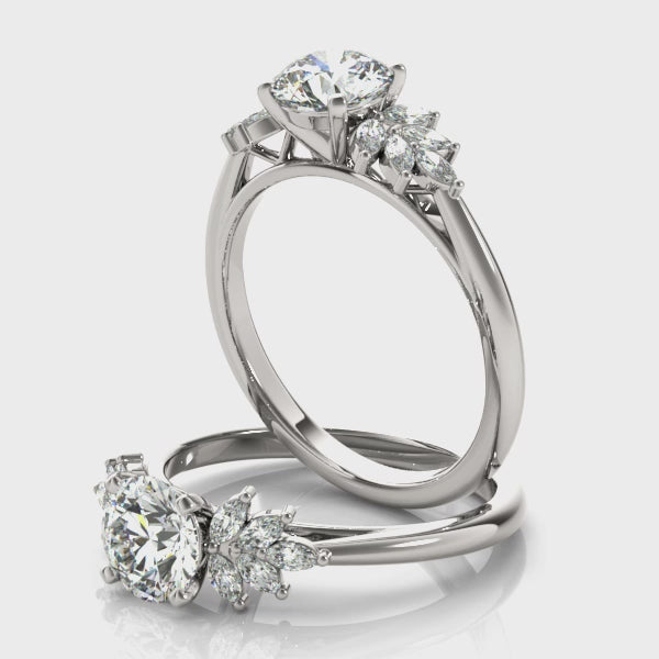 Lola Round Diamond Engagement Ring Setting